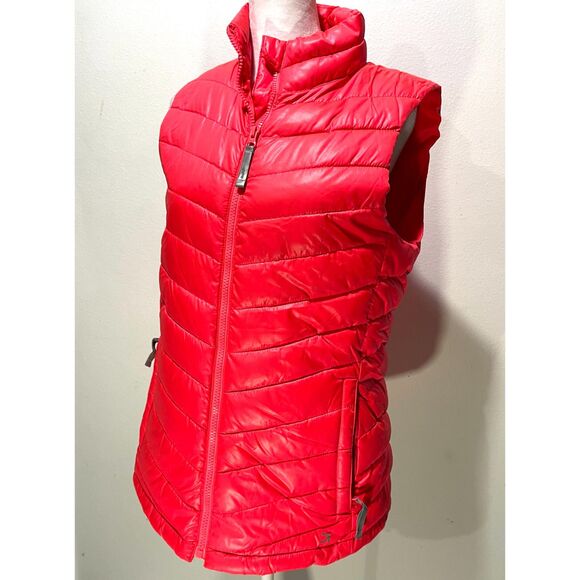 GAP fit jacket puffer vest pink colorful winter comfy casual active Women's S - Picture 4 of 7
